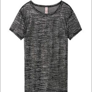 NWT VICTORIA'S SECRET Sheer Shine Tee Size L